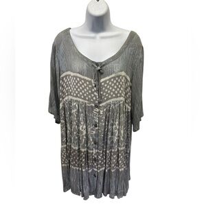 NWT.  Sacred Threads Blouse 222401. BL/RD14